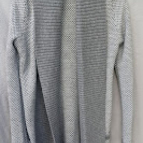 Cozy Gray Open Shawl Collar Sweater - Picture 2 of 4